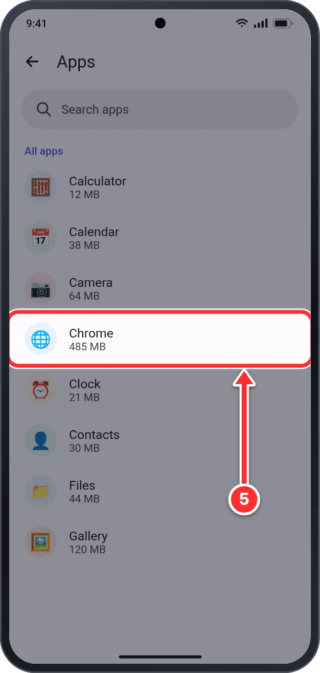 Settings: Apps: Chrome