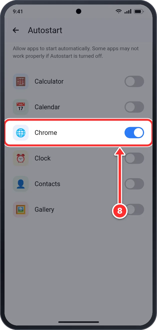 Autostart: Chrome on