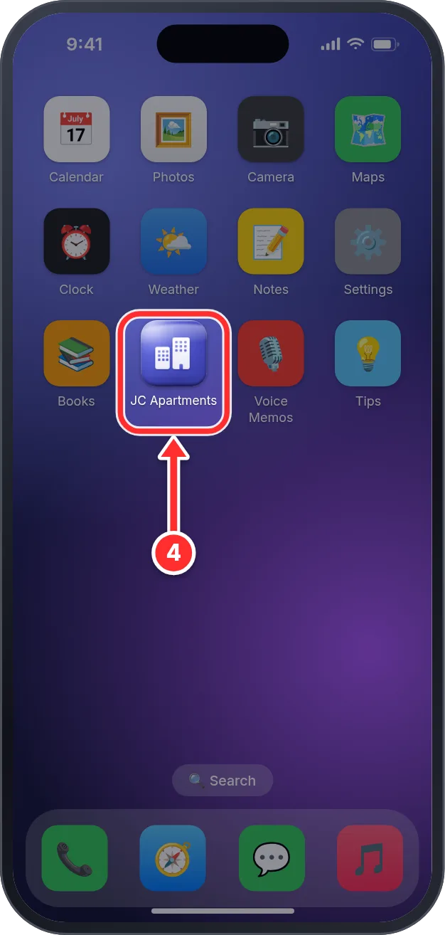 Home Screen: JC Apartments icon