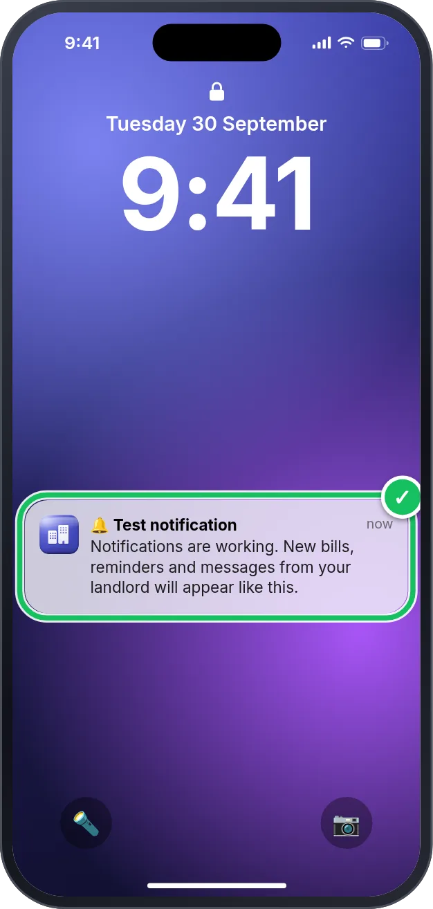 Lock screen notification